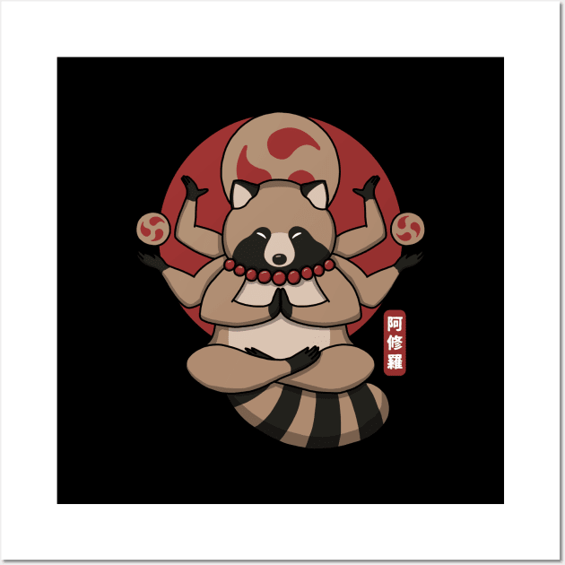 Asura Tanuki Wall Art by mia_me